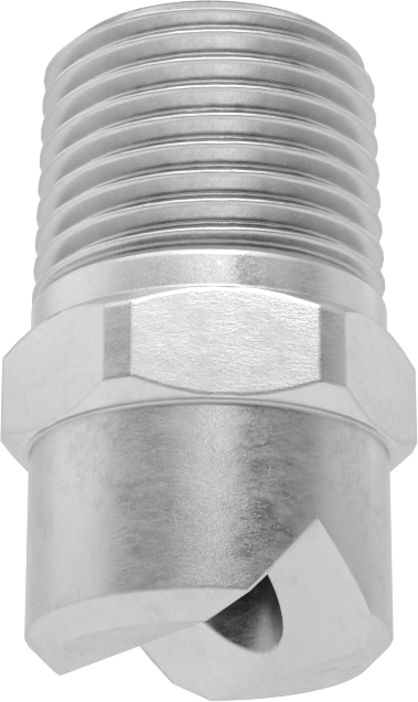 Düz Püskürtme Nozulu, 303 Paslanmaz Çelik, 1/2 NPT Erkek, 20 PSI'da 14,1 gpm