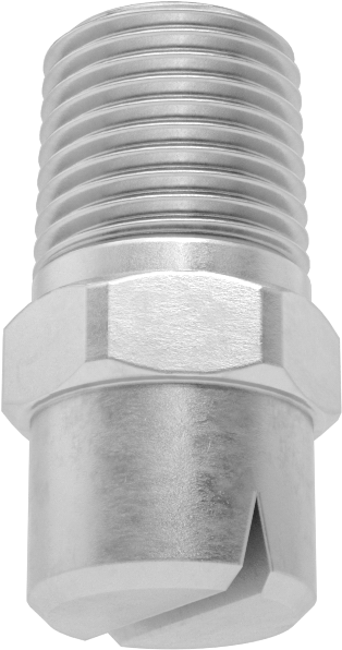 Düz Püskürtme Nozulu, 303 Paslanmaz Çelik, 1/8 NPT Erkek, 0,3 gpm 20 PSI'da