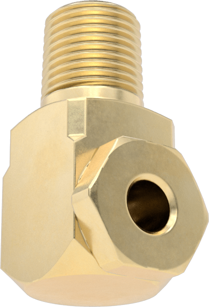 Pirinç Dik Açı İçi Boş Konik Püskürtme Nozulu, 1/8 NPT Erkek, 20 PSI'da 1,4 gpm