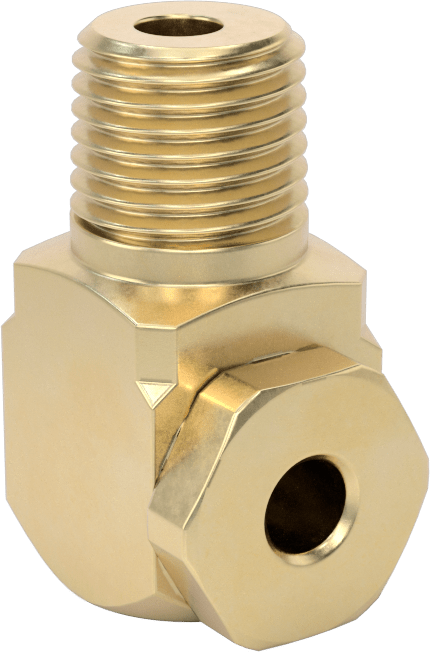 Pirinç Dik Açı İçi Boş Konik Püskürtme Nozulu, 1/4 NPT Erkek, 20 PSI'da 2,1 gpm