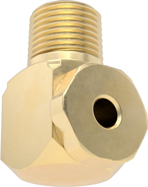 Pirinç Dik Açı İçi Boş Konik Püskürtme Nozulu, 1/2 NPT Erkek, 20 PSI'da 3,5 gpm