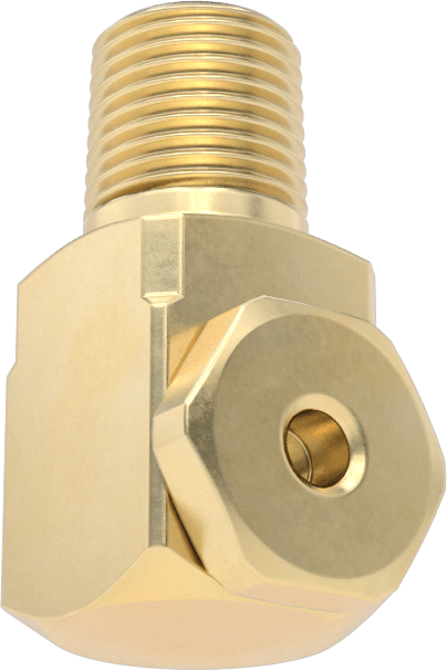 Pirinç Dik Açı İçi Boş Konik Püskürtme Nozulu, 1/8 NPT Erkek, 20 PSI'da 0,7 gpm
