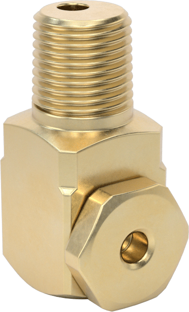 Pirinç Dik Açı İçi Boş Konik Püskürtme Nozulu, 1/8 NPT Erkek, 20 PSI'da 0,7 gpm