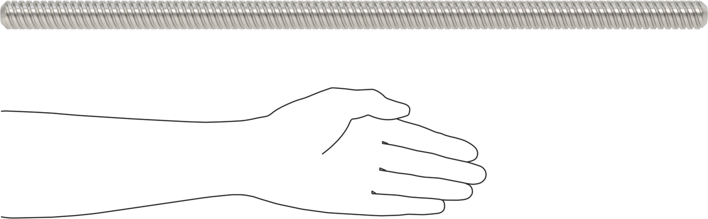 Bilyalı Vida, Hızlı Hareket, 1"-4 Diş Boyutu, 4 Diş Başlangıcı, 2 Ayak Uzunluk