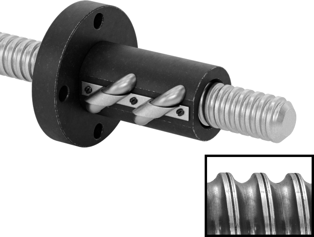 Bilyalı Vida, Bir adet İşlenmiş Uç ile, 3/4"-5 Diş Boyutu, 6 Fit Uzunluk