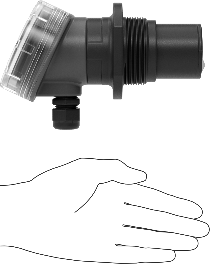 Ultrasonik Sıvı Seviye Transmitteri, Ultrasonik, 2 NPT Erkek, 0 ila 19,5 fit sıvı için