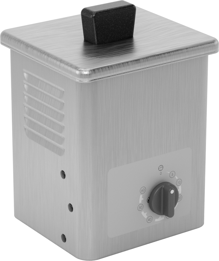 Ultrasonik Temizleyici, Mekanik Kadranlı Zamanlayıcı ile, 2 qt. Kapasite, 55 Watt