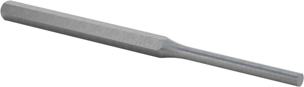 Pim Çıkarma Zımbası, Düz Tutamak, 2-1/4“ Uzunluk, 1/4” ve 6,5 mm Çaplı Pimler için