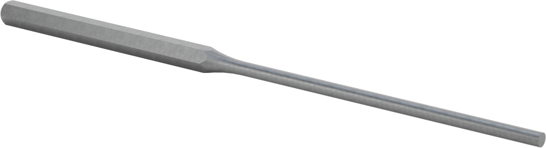 Pim Çıkarma Zımbası, Düz Tutamak, 4-1/4“ Uzunlukta 3/16” ve 5 mm Çaplı Pimler için