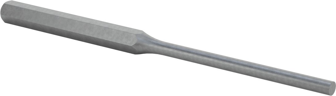 Pim Çıkarma Zımbası, Düz Tutamak, 4-1/4“ Uzunlukta 5/16” ve 8 mm Çaplı Pimler için