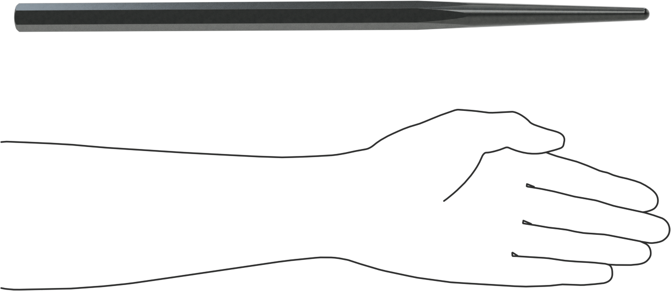 Hizalama Pimi, 5/16" Uç Çapı, 5-3/4" Konik Uzunluk, 5/8" Çap