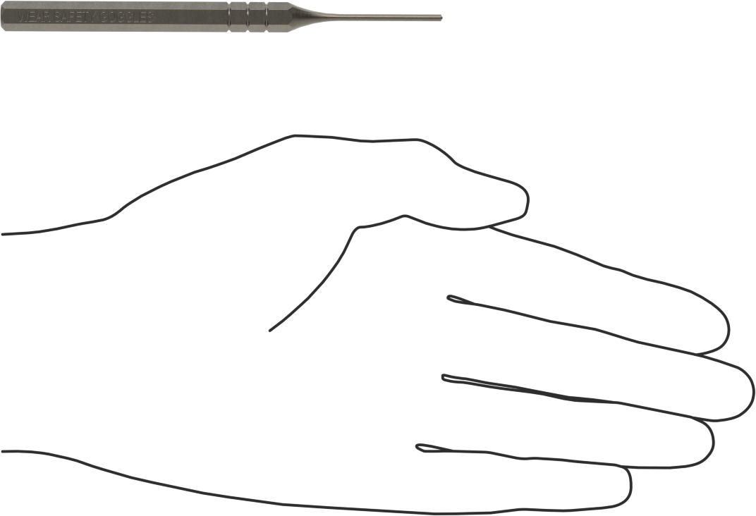 Pim Çıkarma Zımbası, 1/16" ve 1,5 mm Çaplı İçi Boş ve Yaylı Pimler için