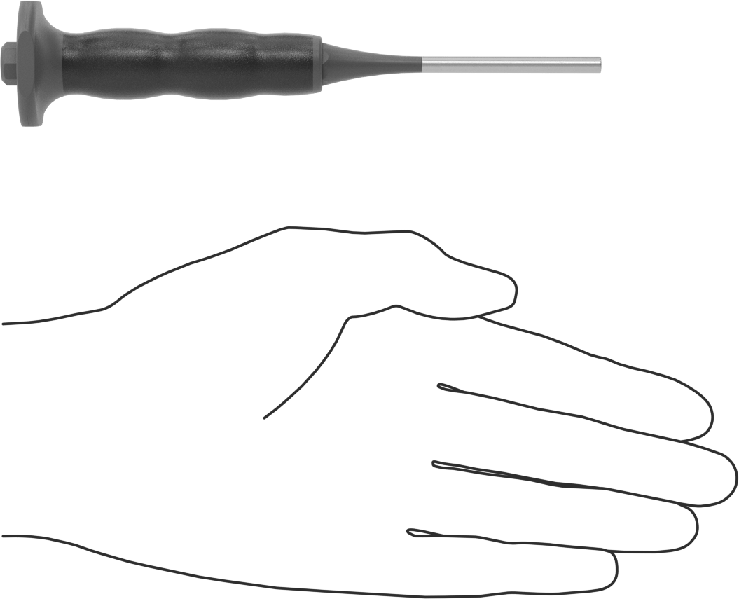 Pim Çıkarma Zımbası, Şok Emici Ultra Grip, 5/32", 4 mm Çaplı Pimler