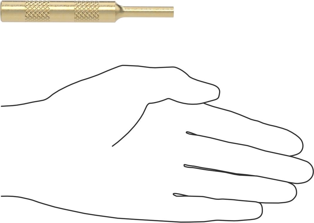 Yüzeyi Çizmeyen Pim Çıkarma Zımbası, 1-1/8“ Uzunlukta 1/4” ve 6 mm Çaplı Pimler için