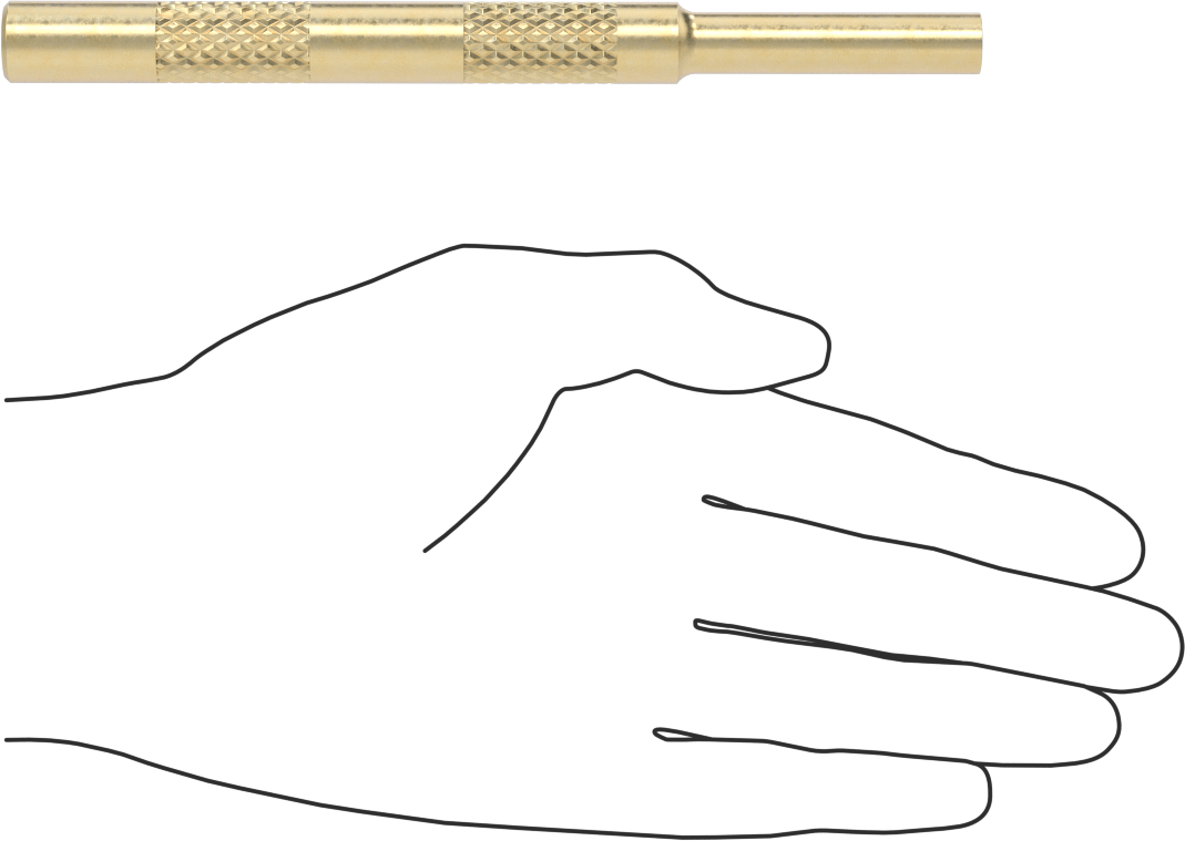 Yüzeyi Çizmeyen Pim Çıkarma Zımbası, 1-3/4“ Uzunluk, 3/8” ve 10 mm Çaplı Pimler için