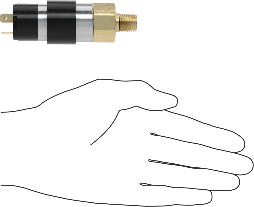 Basınç Şalteri, Kompakt, Hızlı Ayırma, 1/4 NPT, 400-4700 PSI Ayar Noktası