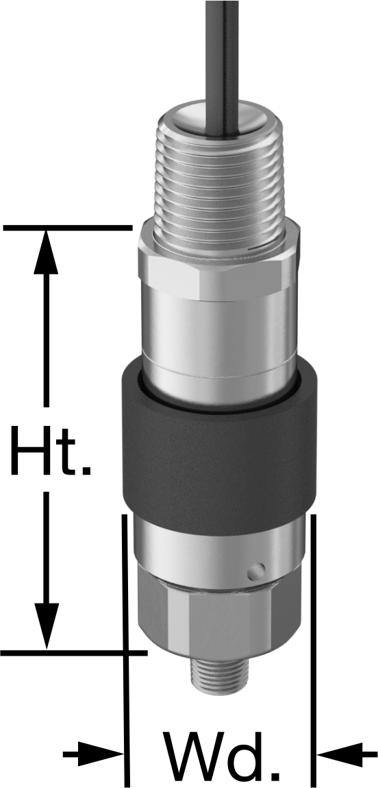 Basınç Şalteri, Oksijen için, 1/8 NPT Erkek, 30-600 PSI