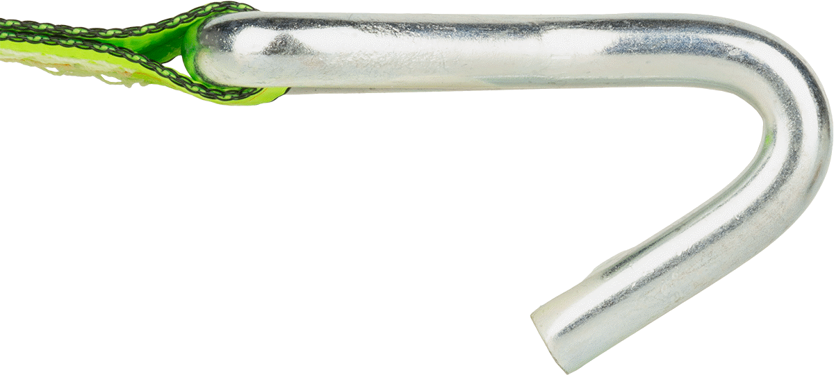 Polyester Cırcır Kayışı, Tel Kancalı, 3" Genişlik x 23'Maksimum Uzunluk, 5000 lb. Çalışma Yükü Sınırı