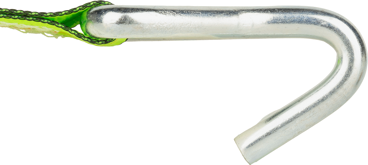 Polyester Cırcır Kayışı, Tel Kancalı, 4" Genişlik, 12 Fit Maksimum Uzunluk, 5000 lbs. Kapasite