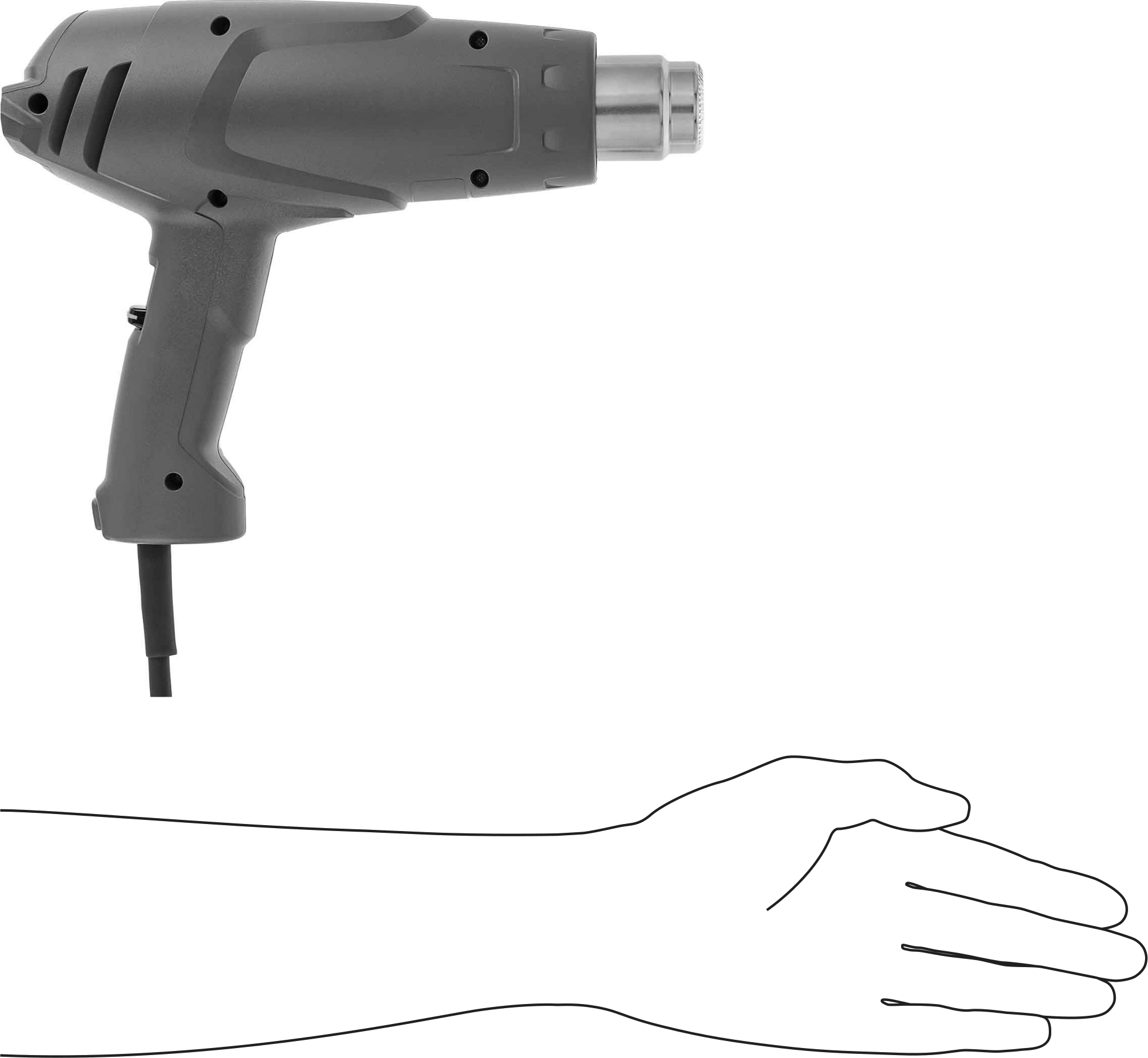 Isı Tabancası, Tabanca Stili, 120V AC, İki Sıcaklık Ayarı