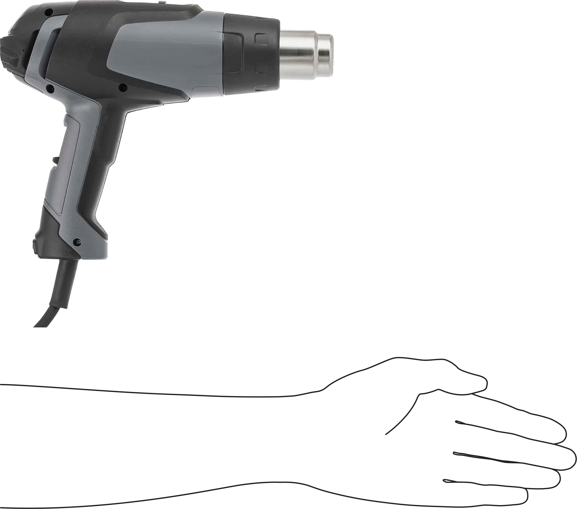 Isı Tabancası, Tabanca Stili, 120V AC, Üç sıcaklık ayarı