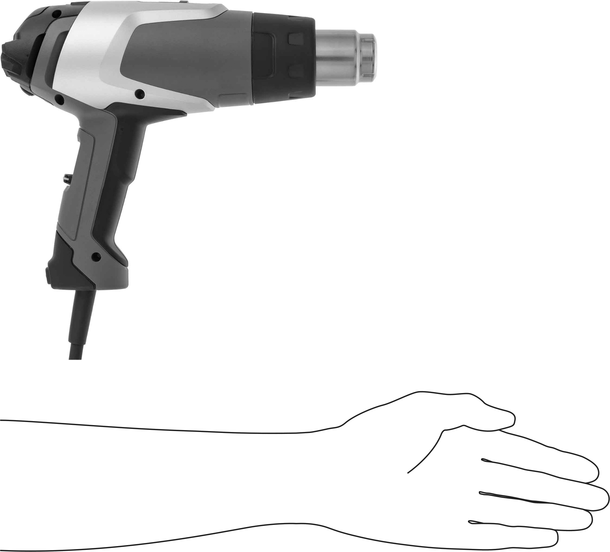 Isı Tabancası, Tabanca Stili, 120V AC, Değişken Sıcaklık, Düğme Kontrolü