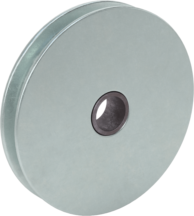 Tel Halat için Kasnak, Kovan Yatağı, 1/4" Halat Çapı, 800 lbs., Çinko Kaplı Çelik