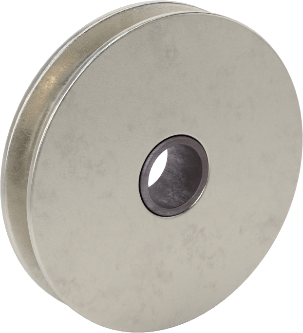 Tel Halat için Kasnak, Kaldırma için, Kovan Yatağı, 1/4" Halat Çapı, 675 lbs., Paslanmaz Çelik