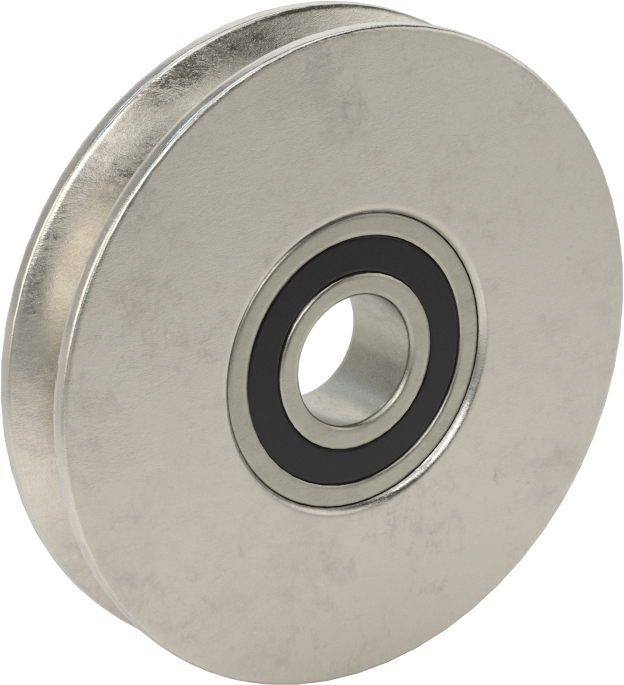 Tel Halat için Kasnak, Kaldırma için, Rulman, 1/8" Halat Çapı, 675 lbs., Paslanmaz Çelik