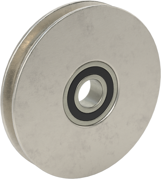 Tel Halat için Kasnak, Kaldırma için, Rulman, 1/4" Halat Çapı, 800 lbs., Paslanmaz Çelik
