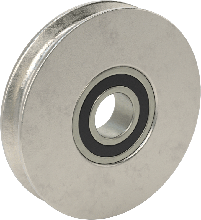 Tel Halat için Kasnak, Kaldırma için, Rulman, 3/8" Halat Çapı, 1550 lbs., Paslanmaz Çelik