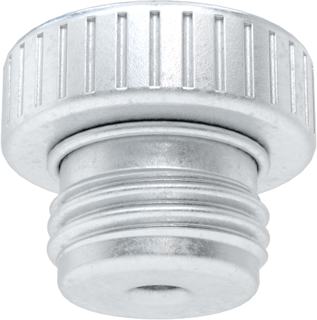 Alüminyum Yuvarlak Tapalar, Düz Dişli Boru Nipelleri için, 1/2"-20 Diş Boyutu