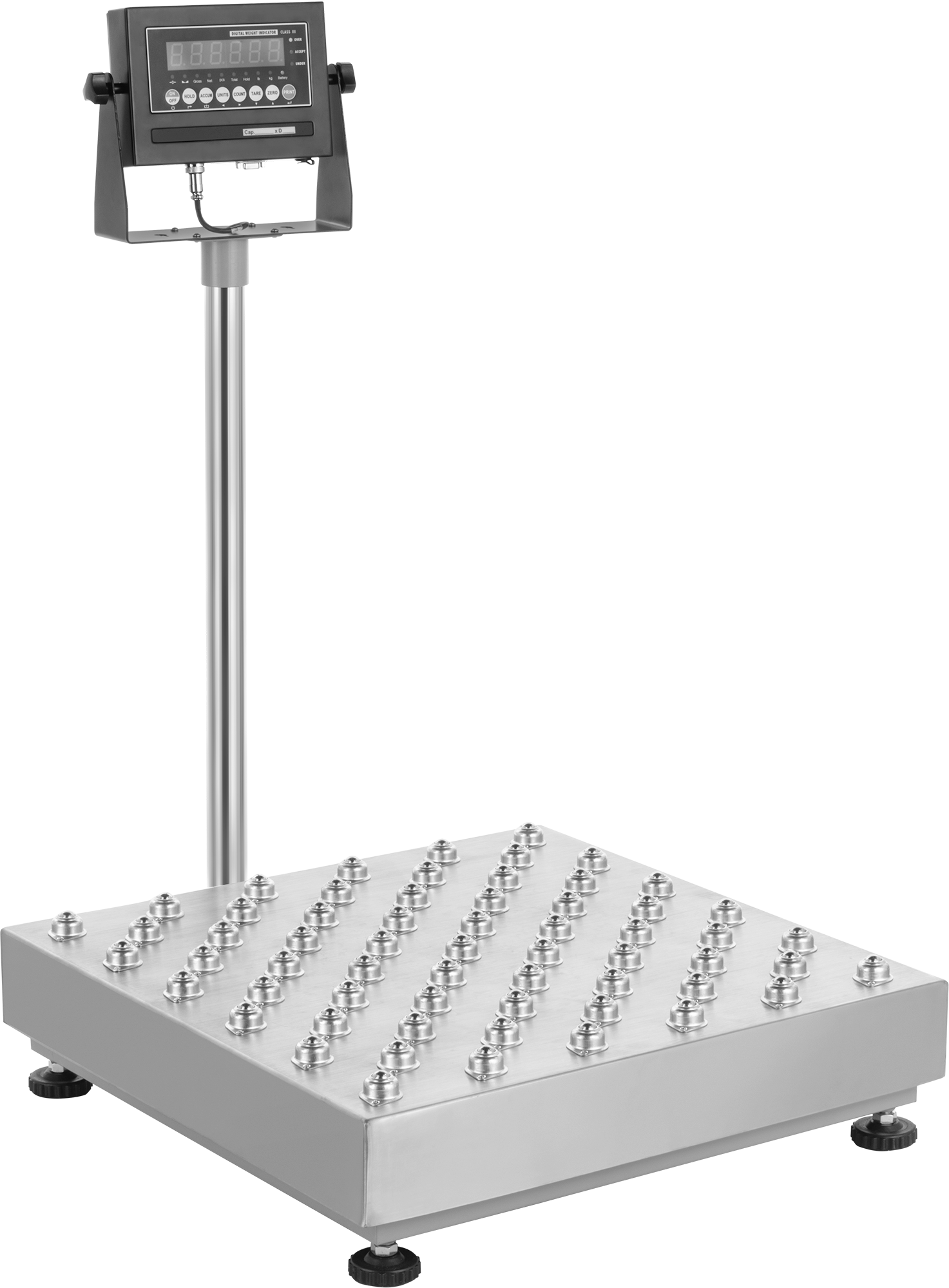 Ticari Kullanım için Uygun Sıralı Konveyör Tartısı, Bilyalı Aktarma, 500 lbs. Kapasite, 24" Derinlikli Platform