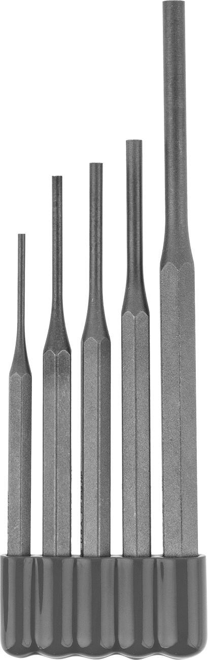 Altıgen Saplı Pim Çıkarma Zımba Seti, 5 Parça, 1/8", 3/32", 1/8", 5/32“ ve 3/16” Pim Çapı