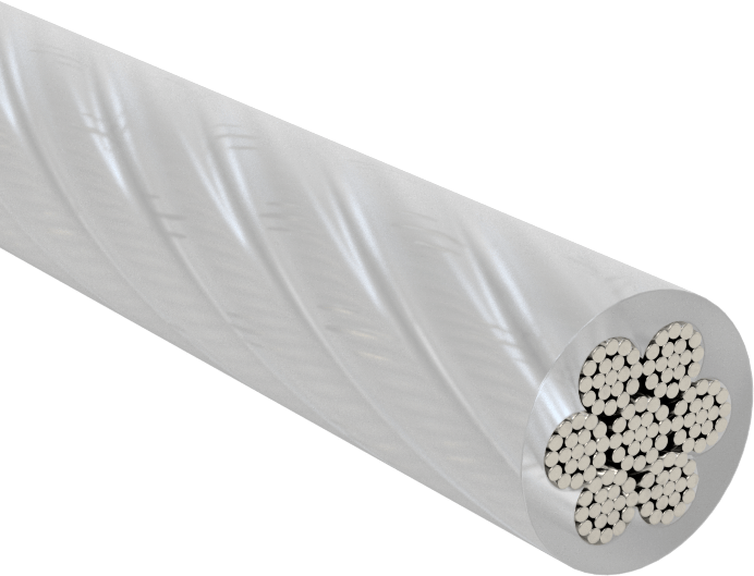 Naylon Kaplı Tel Halat, Paslanmaz Çelik, 1/4" Çap, 5/16" Çaplı ve Kaplamalı, Mil-Dtl-83420
