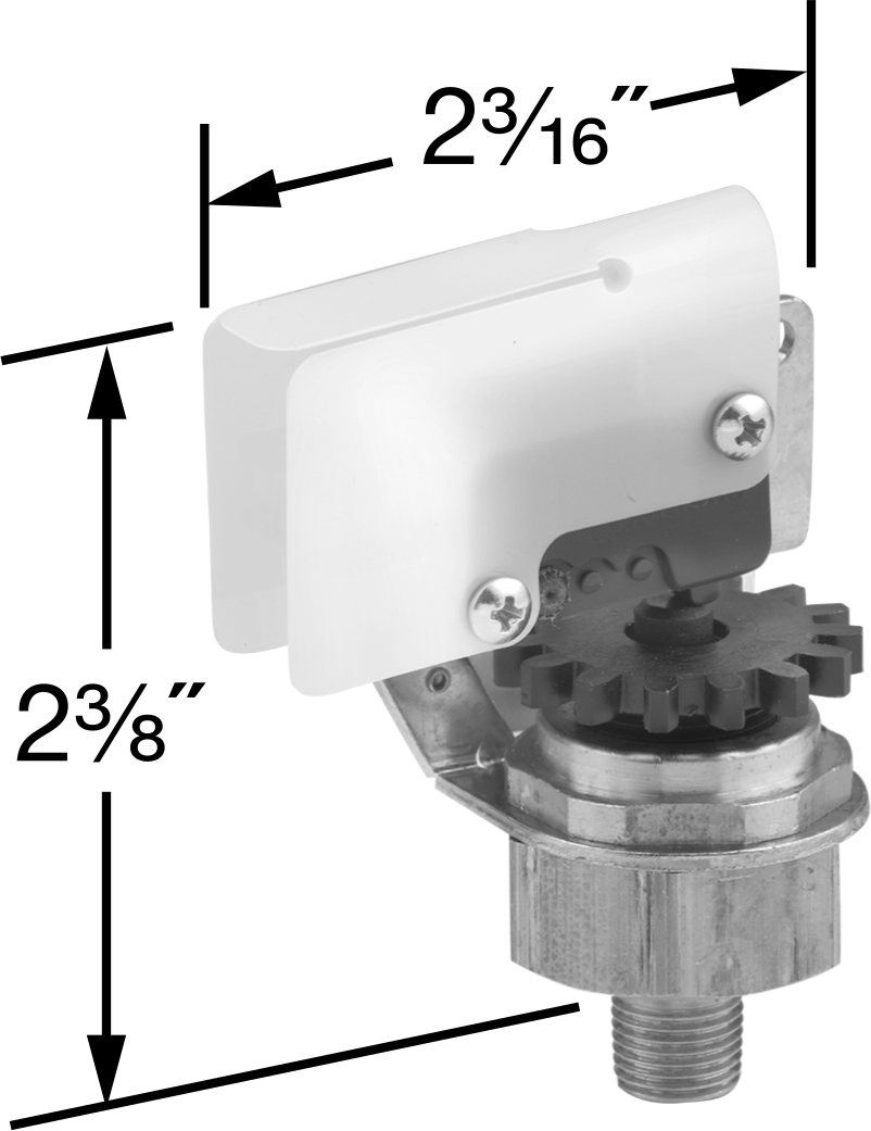 Ekonomik Basınç Şalteri, Kürek Terminalleri ile, 1/8 NPT Erkek, 20-120 PSI Ayar Noktası