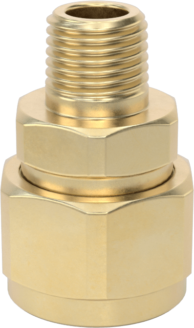 Döner Bağlantılı Püskürtme Memesi, Pirinç, 1/4 NPT Erkek Giriş x 1/8 NPT Dişi Çıkış