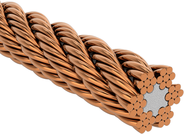 Kıvılcım Çıkarmayan Tel Halat, Fosforlu Bronz, 6 x 7, 1/32" Çap