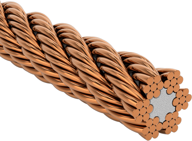 Kıvılcım Çıkarmayan Tel Halat, Fosforlu Bronz, 6 x 7, 1/8" Çap