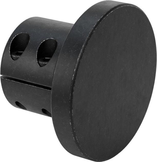 Machinable Shaft End, for 1" Diameter Keyed Shafts, Flanged, 1117 Carbon Steel
