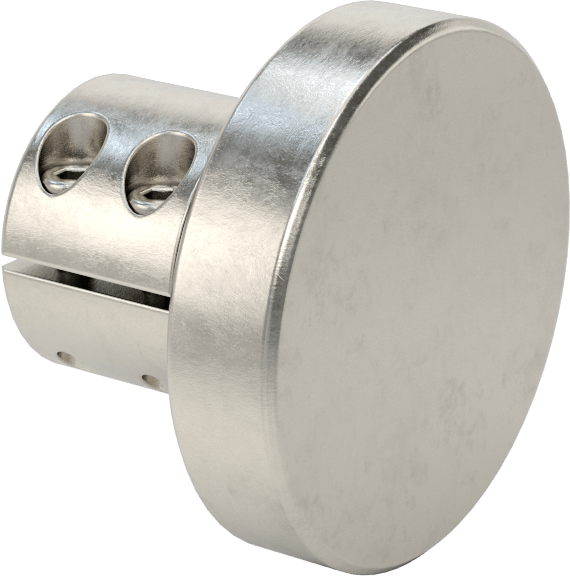 Machinable Shaft End, for 1/2" Diameter Keyed Shafts, Flanged, 303 Stainless Steel