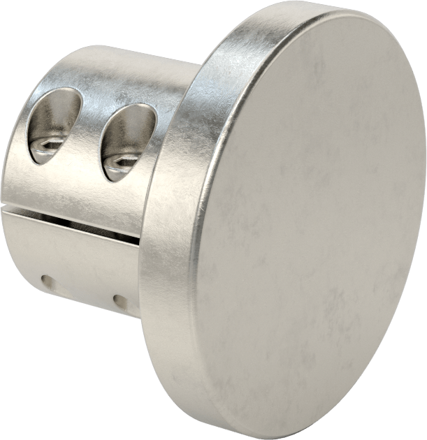 Machinable Shaft End, for 1" Diameter Keyed Shafts, Flanged, 303 Stainless Steel