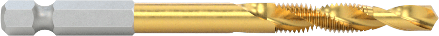 Hızlı Değiştirilebilir Altıgen Şaftlı Matkap Tapası, Matkaplar ve Tornavidalar için, TiN Kaplamalı Yüksek Hızlı Çelik, 1/4"-28 Boyut