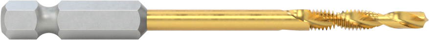 Hızlı Değiştirilebilir Altıgen Şaftlı Matkap Tapası, Matkaplar ve Tornavidalar için, TiN Kaplamalı, M4 x 0,7 mm Diş
