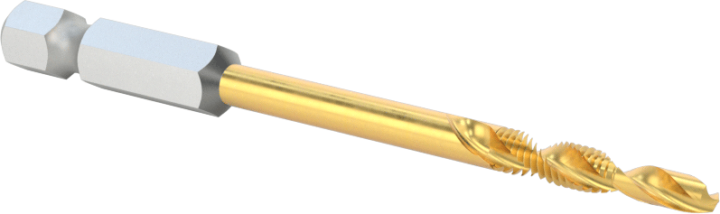 Hızlı Değiştirilebilir Altıgen Şaftlı Matkap Tapası, Matkaplar ve Tornavidalar için, TiN Kaplamalı, M4 x 0,7 mm Diş