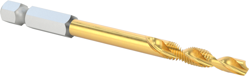 Hızlı Değiştirilebilir Altıgen Şaftlı Matkap Tapası, Matkaplar ve Tornavidalar için, TiN Kaplamalı, M5 x 0,8 mm Diş