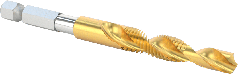 Hızlı Değiştirilebilir Altıgen Şaftlı Matkap Tapası, Matkaplar ve Tornavidalar için, TiN Kaplamalı, M8 x 1,25 mm Boyut