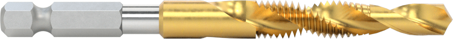 Hızlı Değiştirilebilir Altıgen Şaftlı Matkap Tapası, Matkaplar ve Tornavidalar için, TiN Kaplamalı, M8 x 1,25 mm Boyut