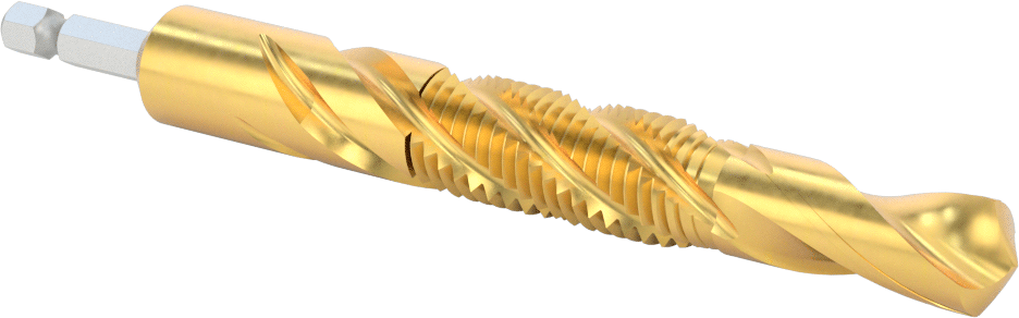 Hızlı Değiştirilebilir Altıgen Şaftlı Matkap Tapası, Matkaplar ve Tornavidalar için, TiN Kaplamalı, M16 x 2 mm Diş
