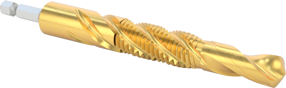 Hızlı Değiştirilebilir Altıgen Şaftlı Matkap Tapası, Matkaplar ve Tornavidalar için, TiN Kaplamalı Yüksek Hızlı Çelik, 5/8"-11 Boyut